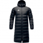 Adidas Vyri&scaron;ki juodi gobtuviniai vidutinio &scaron;ilumos pūkiniai paltai GM5245- J/O