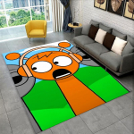 Muzikinis Sprunki Incredibox žaidimas Neslystantis kilimėlis svetainei, miegamajam, žaidimų kambariui, mink&scaron;tas kilimėlis grindims Namų dekoras Kilimas Vaikų kambarys 80x120cm