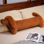 50-110 cm ilgio takso pliu&scaron;inė pagalvė, mink&scaron;ta pagalvėlė, kim&scaron;tas gyvūnas, lėlė, miegamojo, sofos, namų dekoracija 50cm ruda