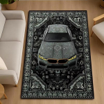 VIKAMA Sportinio Automobilio Vintažinis Persi&scaron;kas Plotinis Kilimas Neslystantis Plaunamas Kilimėlis Garažas Vyro Urvas Žaidimų Kambarys Namų Dekoras 80cm x 160cm