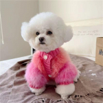 &Scaron;iltas megztas megztinis mažiems &scaron;unims Žiemos augintinio drabužiai Pudelis Bichon Frise Pomsky Jaukus drabužis XS Iki XL S - Recommended for 3-4kg dogs white