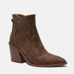 Stambiais kulnais batai moterims Vienspalviai batai Smailus priekis Plei&scaron;tai Botas Cowboy Kulk&scaron;nies aulinukai Chelsea aulinukai Botines Mujer 38 ruda