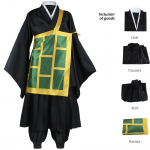 Jujutsu Kaisen Geto Suguru Cosplay Kostiumas Juodas Kimono Mokyklinė Uniforma Su Kniedėmis Helovino Kostiumas Moterims ir Vyrams XXL yellow