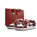 Jordan Air Jordan 1 Palankus Drakonas Ir Feniksas Amortizacija Žemi Senoviniai Krep&scaron;inio Batai Unisex Balti Raudoni HF3188-102(Komanda900-) 41 brown