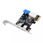 PCI-E į USB 3.0 i&scaron;plėtimo plok&scaron;tė 19 kontaktų keitiklis i&scaron;orinis 2 prievadas USB 3.0 dviguba USB 3.0 sąsaja, skirta