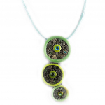 Les Tr&eacute;sors De Lily [E0673] - Collier Cr&eacute;ateur 'Geisha' Vert žalia