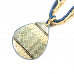 Les Tr&eacute;sors De Lily [L5156] - Collier 'Kilimanjaro' bleu beige mėlyna