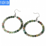 Maži karoliukais papuo&scaron;ti ametisto auskarai Universalūs auskarai moteri&scaron;ki auskarai indian agate