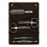 Giesen & Forsthoff's Timor 5-piece Manicure Set in Mauve Floater Leather Case