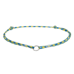 Virvelė adreso kortelei i&scaron; paracord WAUDOG Smart ID, atspindinti, Laisvės spalvos , S, L 4 mm, L 25-45 cm geltona/mėlyna