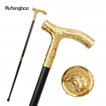 Auksinio erelio galvutės gėlės totemo reljefas vaik&scaron;čiojimo lazdele mados lazda Gentleman Crosier Knob vaik&scaron;čiojimo lazda 93 cm