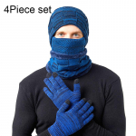 4vnt rinkiniai Mink&scaron;tos megztos pir&scaron;tinės kaukė skara kepurės rinkiniai pliu&scaron;inis jutiklinis ekranas kum&scaron;tinės pir&scaron;tinės kaklo &scaron;ildytuvai pupelės juoda