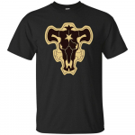 Black Clover Bull Asta Unisex mar&scaron;kinėliai Juokingi Black Tee Vintage S