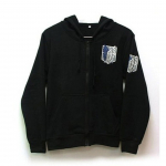 Anime Attack on Titan Unisex Cosplay kostiumas, gobtuvas Scouting Legion striukės su gobtuvu