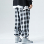 Fashion2XL-8XLMVyri&scaron;kos kelnės Naujos rudens plius dydžio sportinės kelnės vyri&scaron;kos plius dydžio dryžuotos languotos kelnės su kulk&scaron;nies juostelėmis Laisvalaikės kelnės