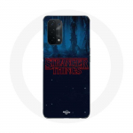 Coque pour Oppo A74 Stranger Things logo Fond Bleu de la saison 2