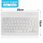 10 colių belaidė Bluetooth klaviatūra Įkraunama žaidimų klaviatūra, skirta Android IOS Windows English letters