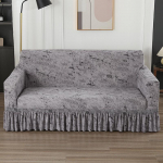 Labai elastingas sofos užvalkalas su sijonu, lengvai pritvirtinamas fotelio sofos užvalkalas, skirtas svetainės baldams, apsaugantis sofos užvalkalą 1-seat 90-140cm