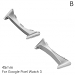 Skirtas &bdquo;Google Pixel Watch 3&ldquo; metalo jungtimi, 22 mm nerūdijančiojo laikrodžio apyrankės plieninės adapterio juostos laikrodžiui &bdquo;Anti T5X7&ldquo; silver-45mm