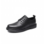 Briti&scaron;ko koledžo stiliaus maži odiniai batai Vyri&scaron;ki mink&scaron;tu padu Japoni&scaron;ki suknelės vidinis auk&scaron;čio didinimas Maži odiniai batai 6070-T 44 juoda