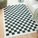 Kvadratinis languotas kilimas, plaunamas kilimas namų dekorui, plotinis kilimas su neslystančiu pagrindu, languotas kilimas svetainei, miegamajam, virtuvei 120 x160cm