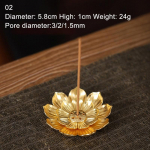 Smilkalų degiklio ritės laikiklio lėk&scaron;tės degiklio &bdquo;Lotus Rack Catcher&ldquo; lėk&scaron;tės smilkalų dekoras 5.8*1cm auksas