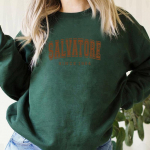 Salvatore Since1864 Megztinis Mystic Falls Hoodie Vampire Diaries Džemperis Vintage TVD Damon Stefan Crewneck megztinis gerbėjų vir&scaron;us 2XL raudona