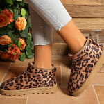 2024 Mada Moteri&scaron;ki Batai Užstumiami Moteri&scaron;ki Batai Kar&scaron;tas I&scaron;pardavimas Leopardo Ra&scaron;to Kasdieniai Batai Moterims Žieminiai Su Pliu&scaron;u Sniego Batai Zapatos 36 geltona