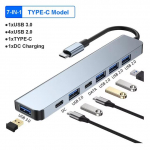 7 viename USB 3.0 &scaron;akotuvas USB C tipo C &scaron;akotuvas į USB SD TF adapteris 5Gbps greitaeigis tramvajų tipas C prijungimo stotis, skirta asmeniniam kompiuteriui / ne&scaron;iojamiesiems kompiuteriams / &bdquo;MacBook Pro&ldquo; type c