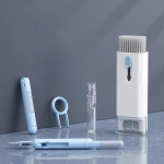 7 viename kompiuterio klaviatūros valiklio &scaron;epetėlio rinkinys Ekrano valymas Daugiafunkcinių ausinių dėklo valymo įrankiai Pur&scaron;kimo buteliuko valymo pelenai rožinė