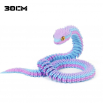 &Scaron;viečianti 30 cm 3D spausdinta kobros gyvatės puo&scaron;mena 3D spausdinta gyvūnai Ra&scaron;omojo stalo priedai Kambario dekoras Biuro stalo gyvatės metų ornamentas Deep Sea-30cm