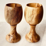 Medinė taurė Rankų darbo taurė Vyno gėrimo taurė, 15,24 cm x 5 oz, Puikiai tinka vestuvėms, Kalėdoms, Eucharistijai Kiddush 1 vnt.