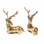 1vnt retro žalvario Kalėdų briedžio miniatiūrinių figūrėlių &scaron;ventės dekoravimo priedai Mini elnio statulos darbalaukio ornamentai