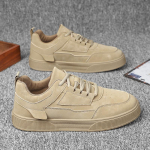 Vyri&scaron;ki sportbačiai Madingi užvarstomi pilki laisvalaikio batai Paprasti patogūs vulkanizuoti batai su storu padu vyrams Zapatillas De Hombre 39 chaki