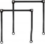 Universalus &scaron;oninių krep&scaron;ių laikiklis Motociklų priedai Modifikuotas metalu dengtas &scaron;oninių krep&scaron;ių stovas Stiprus 2 porų rinkinys (Matinė juoda) juoda