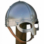 Viduramžių plieninis normanų vikingų &scaron;almas su akiniais, &scaron;arvuotas &scaron;almas, 18 G plienas, rankų darbo M aero