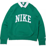 Nike raidės spausdinimo ki&scaron;eninė ilgomis rankovėmis polo mar&scaron;kinėliai vyri&scaron;ki vir&scaron;utiniai drabužiai žali FN3113-365 M