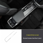 Volvo XC60 (2018-2025 m) Nerūdijančio plieno interjero apdaila: Centrinė konsolė ir garsiakalbio dekoratyvinis rėmelis
