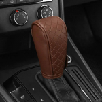 Automobilio pavarų perjungimo svirties dangtelis PU oda neslystantis atsparus dilimui pavarų perjungimo rankenėlės dekoras apsauginis dangtelis universalūs automobilio salono aksesuarai