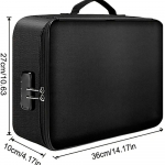 3 sluoksnių dokumentų dėžutė su užraktu failų laikymo organizatoriaus dėžute, vandeniui atsparus seifas