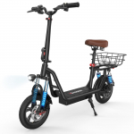 iScooter i12 City Commuting Electric Scooter 12 Inch Road Tire 25KM/H 500W 36V7.5Ah Battery 30KM Range Outdoor Short Distance E-Scooter Black juoda