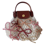 Longchamp Le Pliage kolekcija Auksinė furnitūra Medvilninis drobės peties/įstrižai ne&scaron;iojama rankinė Moteri&scaron;kos rankinės Smėlio spalvos 10139HJB037 Basic Set (Bag)