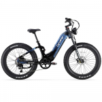 Elektrinis dviratis Cyrusher Trax 750W variklis 26 storos padangos pilna pakaba suaugusiųjų E-bike 52V 20AH hidraulinis diskinis stabdys Maksimali apkrova 150 kg With Accelerator-45Km/h mėlyna