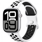 Silikoninis dirželis Apple Watch 11 10 9 8 7 46mm 45mm 42mm 41mm Ultra 3/2 49mm Kvėpuojantis apyrankė iWatch 6 5 4 SE 44mm Series 11-10 46mm gray