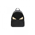 Fendi Metalinis Monstro Akys Didelės Talpos Nailono Ir Odos Kuprinė Vyri&scaron;ka Kuprinė Juoda 7VZ042-A2FT-F0KUR Basic Set (Bag+Dust Bag)
