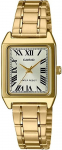 CASIO standartinis kvarcinis laikrodis Auksinė metalinė apyrankė Užjūrio modelis [Casio] Moteri&scaron;kas LTP-V007G-9B [Naudotas]