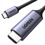 UGREEN USB Type C į HDMI konverteris USB C į HDMI su DP Alt Suderinamas su Thunderbolt kabeliu, 1M, 4K@60Hz, Konverteris, [Vienakryptis