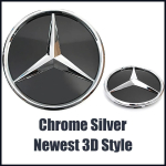 Priekinės grotelės Chromuota žvaigždės emblema Juodas ženklelis Priekinės grotelės Chromuota emblema Tinka Mercedes Benz V-Class W447 2021-2023 AU1