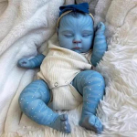 Atgimusi lėlė 19 colių Avataro imitacinė lėlė Vinilas Silikonas 48cm cotton body balta
