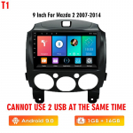 Icreative Car Android Radio Multimedijos grotuvas, skirtas Mazda 2 2007 2008 2009 2010 2011 2012 2013 2014 GPS Navi 2din 2 Din Autoradio